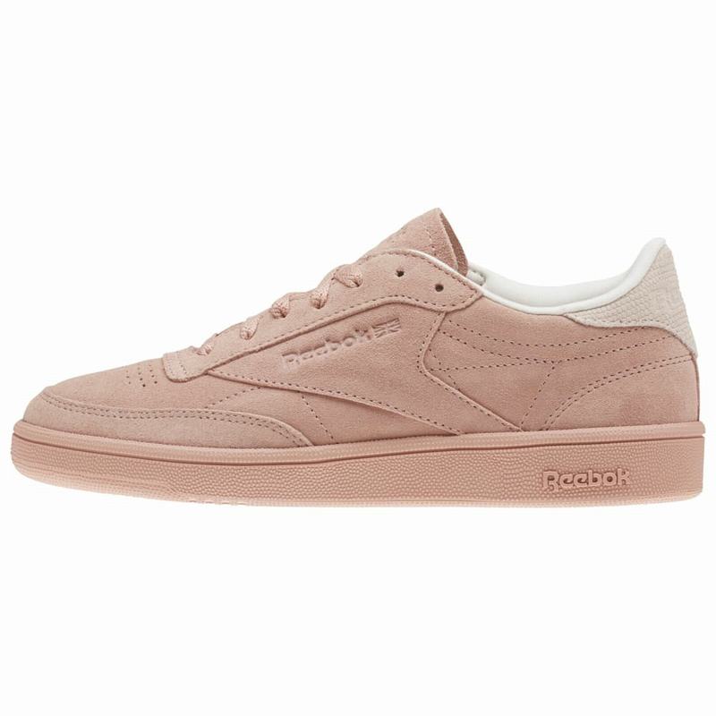 Reebok Club C 85 Nubuck Tenisky Damske - Ruzove HU5533MB